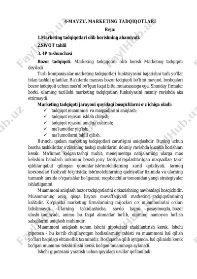 marketing tadqiqotlari — PDF