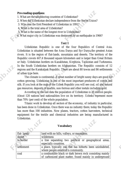 uzbekistan republic — PDF