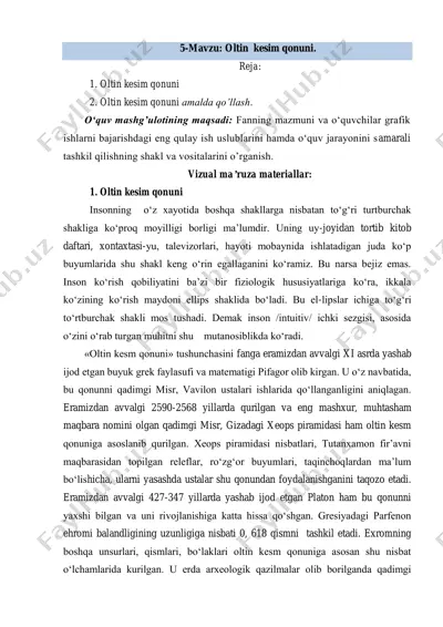 oltin kesim qonuni — PDF