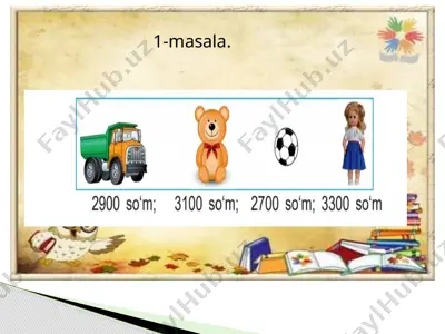 rasm asosida tuzilgan masalalar — PPTX