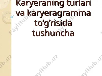 karyera va karyeragramma — PPT