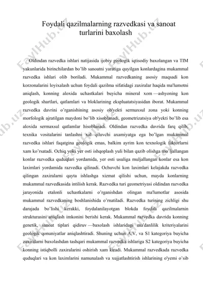 geologik hodisalar. endogen va ekzogen geologik hodisalari va ularning ahamiyati. endogen geologik jarayonlar — DOC