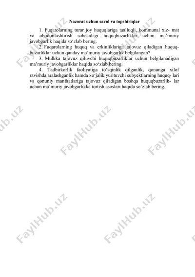 ma'muriy javobgarlik haqida tushuncha — DOCX