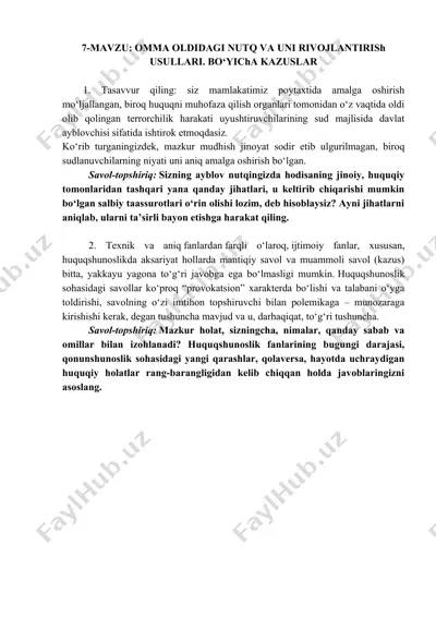 huquqshunoslikda muammolar va holatlar — DOCX