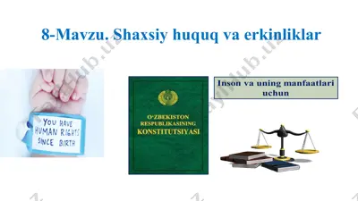 shaxsiy huquq va erkinliklar — PPTX