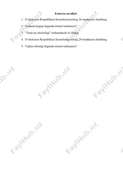 8-mavzu savollari — DOCX