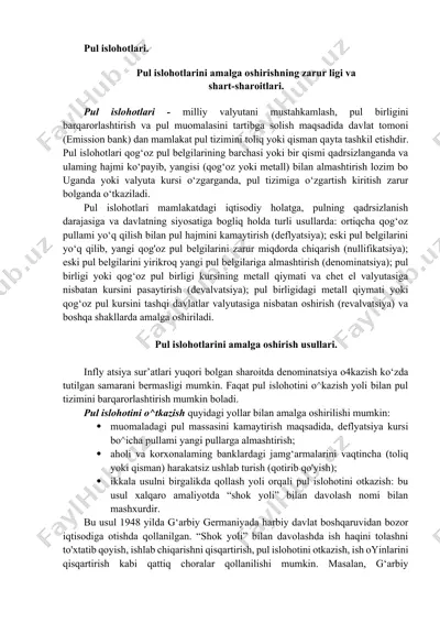 pul islohotlari — DOCX