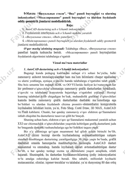 autocad dasturi — PDF