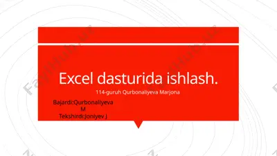 microsoft excel — PPT