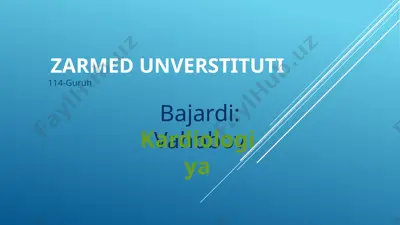 zarmed universiteti 114-guruh — PPT