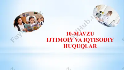 ijtimoiy va iqtisodiy huquqlar — PPTX