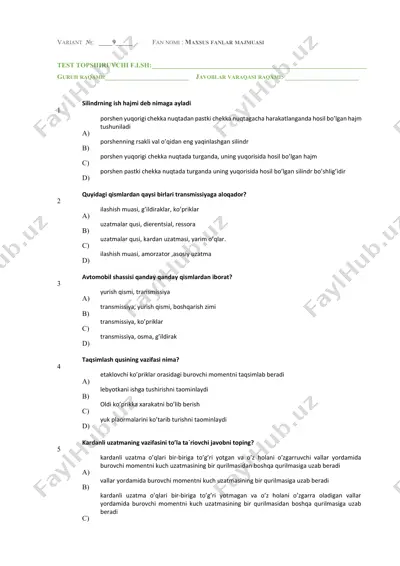 taqsimlash qutisi — DOCX