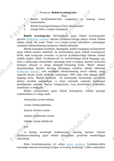 bulutli texnologiyalar — DOCX
