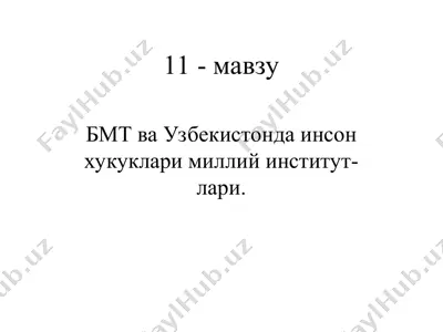 инсон ҳуқуқлари миллий институтлари — PPT
