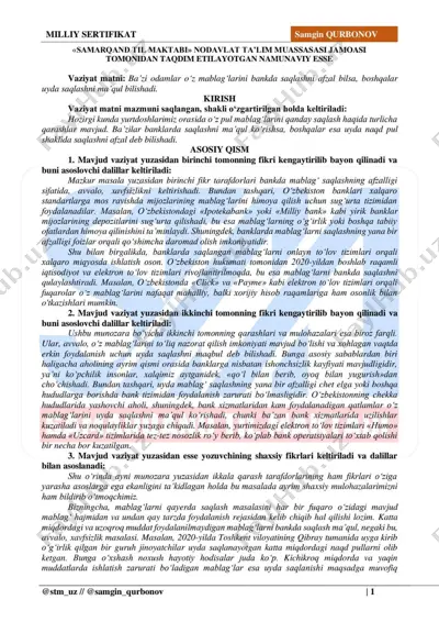 namunaviy esse — PDF