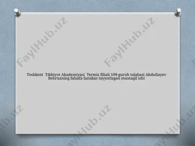falsafaning milliy va umumi soniy tamojilari — PPTX
