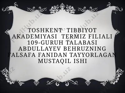 falsafiy dunyoqarash — PPTX