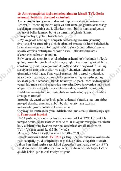 antropometriya tushunchasi — DOCX