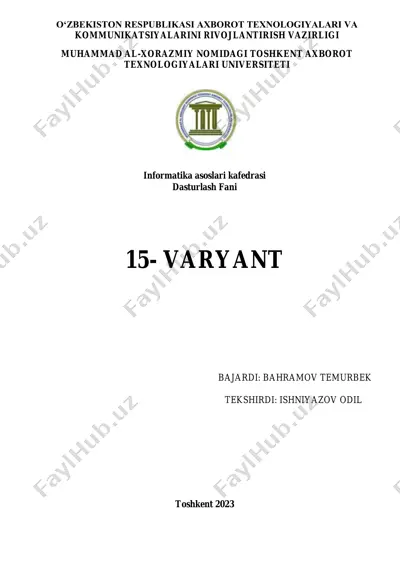 matritsa elementlarining absolyut qiymati yig'indisi — PDF