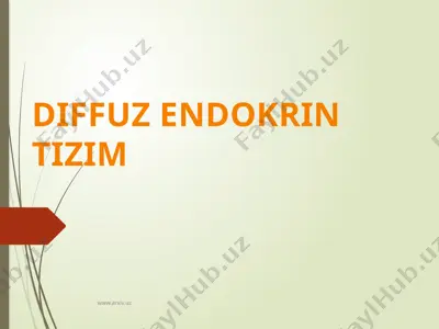 diffuz endokrin tizim — PPTX