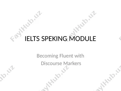 ielts speaking module — PPTX
