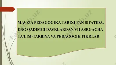 pedagogika tarixi — PPTX