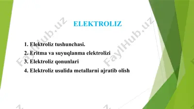 elektroliz — PPTX