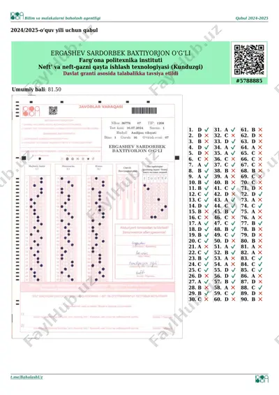 neftʼ va neft-gazni qayta ishlash texnologiyasi (kunduzgi) — PDF