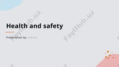 health and safety — PPTX