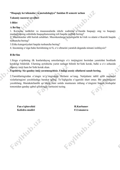 huquqiy ko‘nikmalar va metodologiya — DOCX