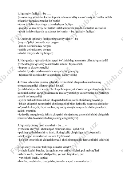 iqtisodiy faoliyat — DOCX