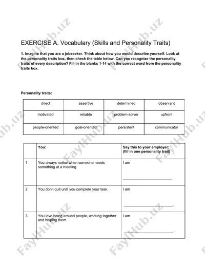 skills and personality traits — DOCX