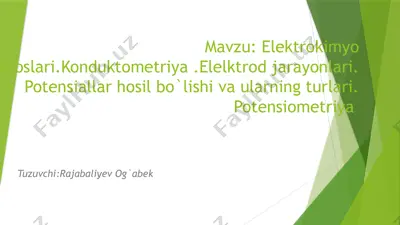 elektrokimyoasoslari — PPTX