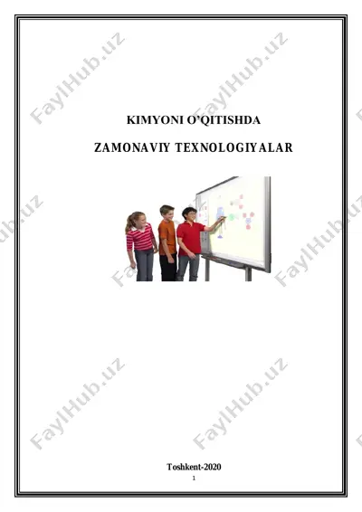 kimyoni o‘qitishda zamonaviy texnologiyalar — PDF