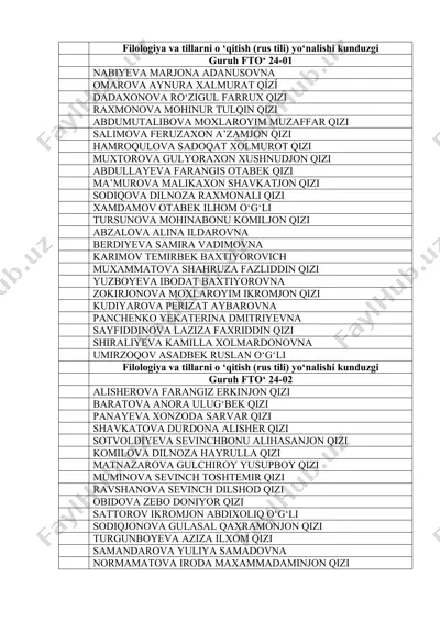 filologiya va tillarni o‘qitish (rus tili) — DOCX
