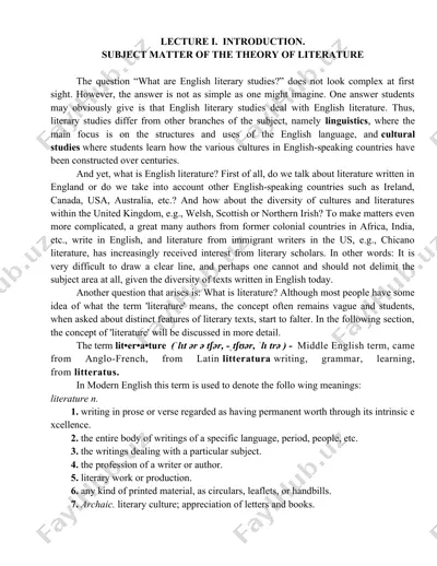 english literary studies — DOC