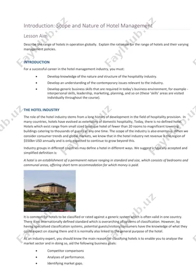 hotel management — PDF