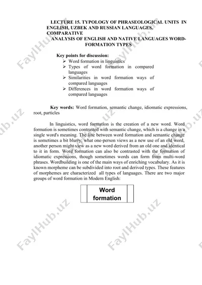 typology of phraseological units in english, uzbek and russian languages — DOCX