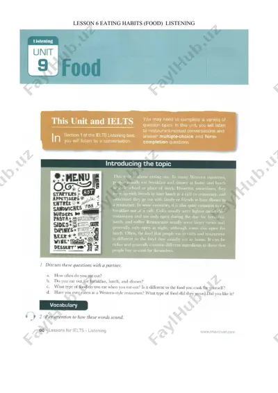 lesson 6 eating habits (food)_listening — DOCX