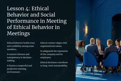 ethical behavior and social performance in meetings — PDF