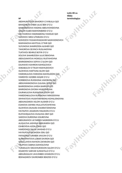 lotin tili va tibbiy terminologiya — DOCX