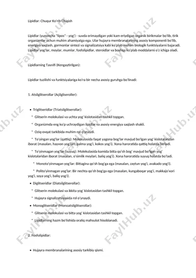 lipidlar — DOCX