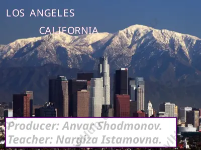 los angeles haqida ma'lumotlar — PPTX