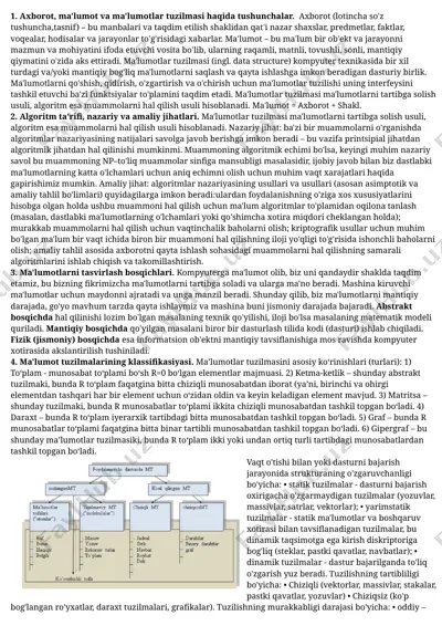 ma'lumotlar tuzilmasi va algoritmik yechimlar — DOCX