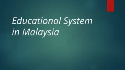 educational system in malaysia — PPTX