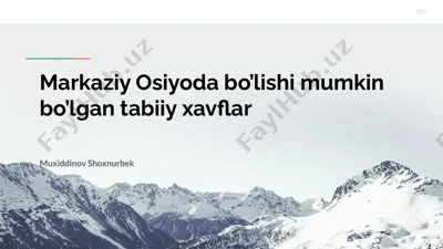 tabiiy havflar — PPTX