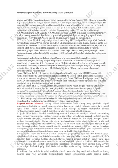 canon eos — DOCX