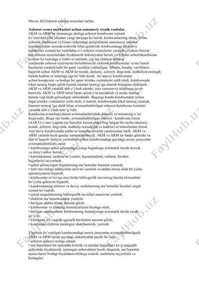 elektron axborot resurslari turlari — DOCX