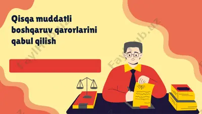 qisqa muddatli boshqaruv qarorlarini qabul qilish — PPTX