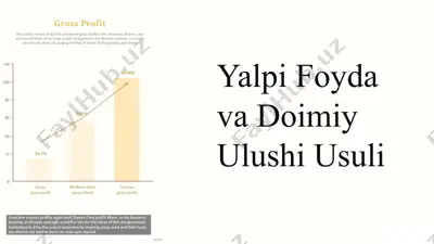 yalpi foyda va doimiy ulush usuli — PPTX